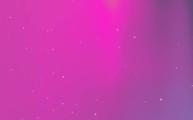 Parlak yıldızlı parlak pembe ve mor bir arkaplan, tasarım ve sanatsal projeler için ideal.