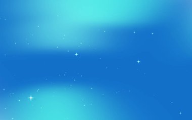 Yumuşak eğimli ve parlak yıldızlı soyut mavi ve yeşil arkaplan, dijital tasarım için mükemmel.