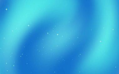 Soyut mavi ve turkuaz arkaplan yumuşak eğimli ve dağınık yıldızlı, dijital sanat için ideal