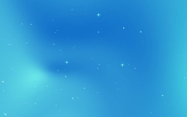 Parlayan yıldızların olduğu soyut mavi eğimli arka plan, sakin ve sakin bir atmosfer yaratıyor.