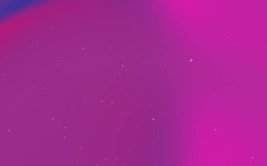Parlak pembe ve mor renkli dağınık yıldızlı soyut kozmik arkaplan
