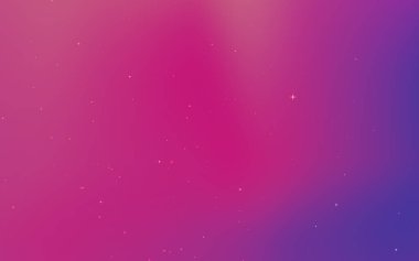 Parlak pembe ve mor eğimli soyut kozmik arkaplan, dağınık yıldızlar derinlik yaratıyor