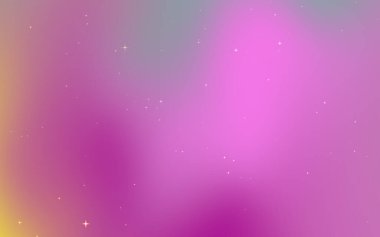 Canlı pembe ve mor renkleri olan soyut kozmik arkaplan rüya gibi bir atmosfer yaratıyor.