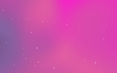 Canlı pembe ve mor renkleri olan soyut kozmik arkaplan, dağınık yıldızlar, yaratıcı projeler için ideal.