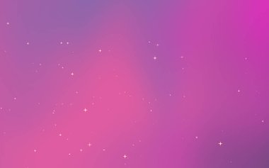 Yumuşak pembe ve mor renkler içeren soyut eğimli arkaplan dağınık yıldız benzeri ışıltılarla