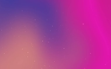 Tasarım için parlak yıldızlı yumuşak pembe ve mor renklere sahip soyut gradyan arkaplan