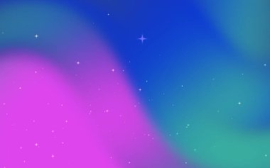 Parlak renklere sahip soyut gradyan arkaplan kusursuz bir şekilde harmanlanarak rüya gibi bir atmosfer yaratıyor.