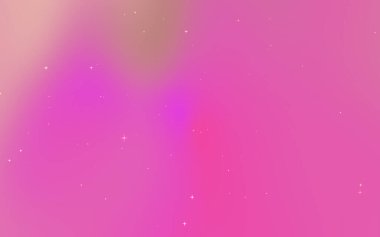 Parlak yıldızlı soyut pembe ve mor eğimli arkaplan, yaratıcı tasarımlar için ideal.