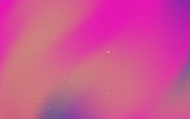 Pembe ve mor renkleri olan soyut, canlı bir arkaplan, rüya gibi bir atmosfer yaratıyor.