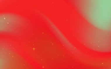 Parlak yıldızlı soyut kırmızı ve yeşil dalgalı arka plan, yaratıcı tasarım projeleri için ideal.