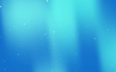 Işıl ışıl yıldızlı gök mavisi ve su gradyan arkaplan, rüya gibi veya kozmik temalar için mükemmel