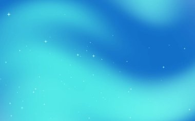 Gök mavisi ve turkuaz soyut arka plan yumuşak dalgalar ve dağınık yıldızlar