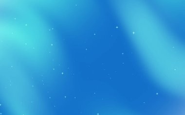 Yumuşak Dalgalar ve İnce Yıldızlar ile Serene Blue Soyut Arkaplan, Dijital Tasarım Projeleri için ideal