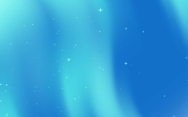Yumuşak dalgalar ve parıldayan yıldızlar ile sakin mavi soyut arka plan, sakinleştirme tasarımları için ideal