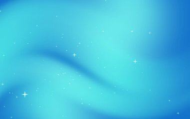 Yumuşak dalgalar ve parıldayan yıldızlar ile sakin mavi soyut arka plan, sakin görseller için mükemmel