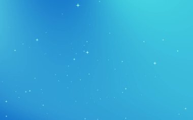 Serene mavi gradient arkaplan serpiştirilmiş yıldızlar, sakin tasarımlar veya sunumlar için ideal