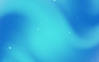 Işıl ışıl yıldızların olduğu yumuşak mavi eğimli arka plan, sakin ve rüya gibi bir atmosfer yaratıyor.