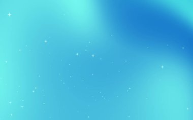 Yumuşak eğimli arkaplan mavi ve turkuazın gölgeleri yıldızımsı ince elementlerle