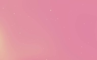 Yumuşak pembe gradyan, parlak yıldızlı, rüya gibi tasarımlar ve romantik temalar için ideal.