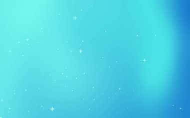 Parlayan yıldızlı sakin mavi eğimli arkaplan, dijital tasarım ve duvar kağıtları için ideal