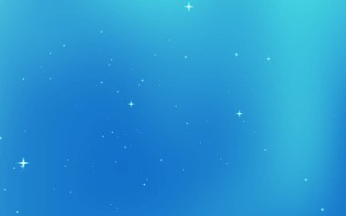 Parlayan yıldızlı sakin mavi eğimli arkaplan, dijital tasarım ve duvar kağıtları için mükemmel.