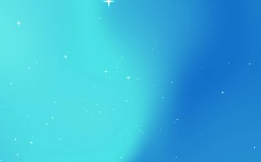 Yumuşak mavi ve parlak yıldızlı su tonları içeren sakin gradyan arkaplan