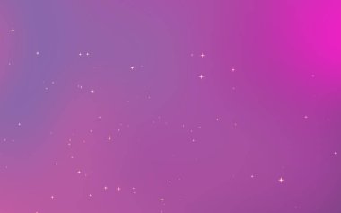 Parlak yıldızlarla pembe ve mor renklerin karışımından oluşan canlı soyut bir arkaplan.