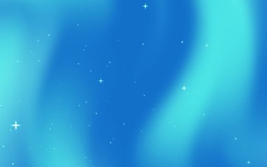 Dalgalı mavi ve gök mavisi renkleri ve dağınık yıldızlarla dolu, dijital tasarım için idealdir.