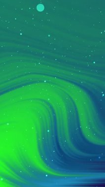 Koyu yeşil, kozmik yıldızlı yeşil vektör dokusu. Soyut şablondaki yıldızların olduğu renkli bir resim. akıllı kozmik arkaplanlar.