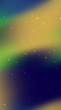 Gece gökyüzü yıldızlı koyu yeşil vektör şablonu.