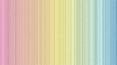 İnce dikey çizgilerde düzenlenmiş pastel renklerin gradyanı dokulu bir etki yaratıyor. Renkler pembeden açık maviye sorunsuzca geçiş yapar..