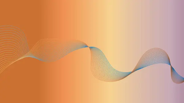 Akan, mavi ve turuncu tonlarda katmanlı çizgilerin gradyan turuncu ve mor arka planda yer aldığı bir vektör çizimi. Tasarım basit ama zarif..