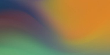 Mavi, yeşil ve turuncu renklerin pürüzsüz geçişleriyle soyut eğimli arkaplan