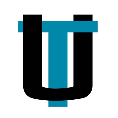 U ve T Monogram Modern Tipografi Markalaşma Tasarımı
