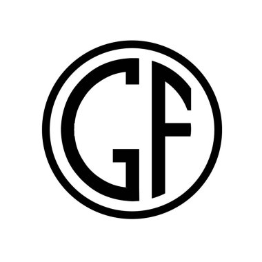 GF Monogram Logosu Minimalist Markalaştırma Simgesi