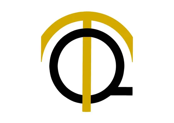 T ve Q Monogram Logosu Modern Minimalist Markalaşma Tasarımı