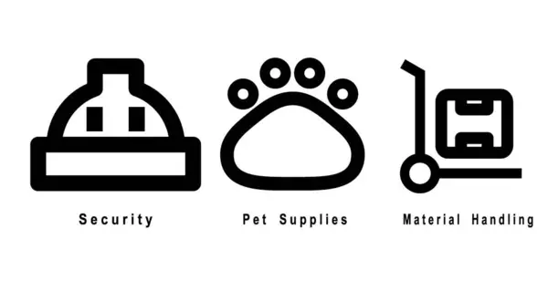 Sanayi Simgesi Koleksiyon Güvenliği, Hayvan Bakımı ve Lojistik Sembol Paketi