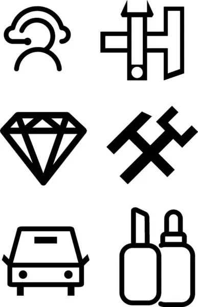 Profesyonel Hizmet ve Sanayi Simgesi Paketleri, Kulaklık, Elmas, Araba, Madencilik & Kozmetik