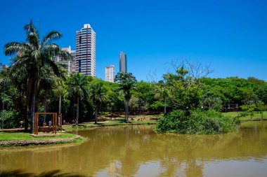 View of 'Vaca Brava' park in Goiania, Brazil on a sunny day