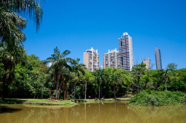 View of 'Vaca Brava' park in Goiania, Brazil on a sunny day