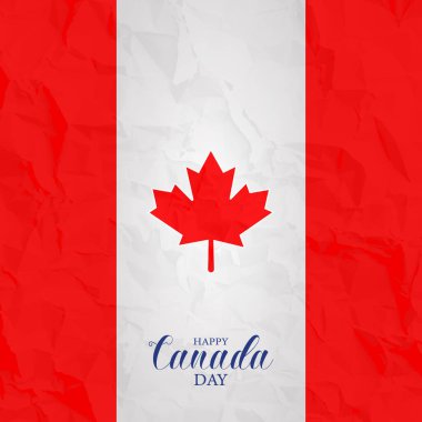 Kırmızı akçaağaç yaprağı ve cesur vatanseverlik mesajlı Kanada Günü afişleriniz kutlu olsun. Kanada Günü Posteri
