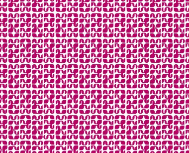 Beyaz zemin üzerinde koyu morumsu geometrik şekillere sahip modern kusursuz desen, modaya uygun, sanatsal ve çağdaş dijital veya yazdırma tasarımları için harika