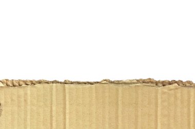 Üstten Görünüm beyaz arka plan üzerinde izole kahverengi kağıt parçası ile. Kağıt işareti arka plan tasarım ve metin veya resim için.