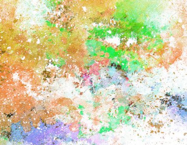 Rough brushstrokes on abstract watercolour background. Brush painting. Color strokes of paint. Unique wall art. Modern art on canvas. Colorful contemporary artwork.