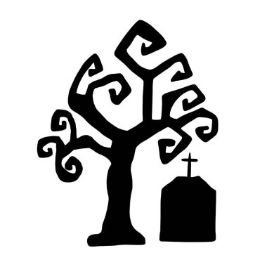 Hand Drawn Happy Halloween Doodle Elements Design.