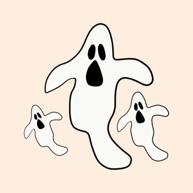 Hand Drawn Happy Halloween Doodle Elements Design.