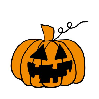 Hand Drawn Happy Halloween Doodle Elements Design.