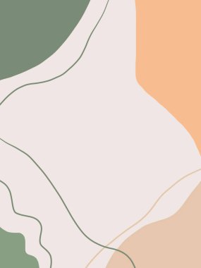 Modern and stylish poster templates with organic abstract shapes in pastel colors. Poster, greeting cards, packaging and branding design.