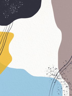 Modern and stylish poster templates with organic abstract shapes in pastel colors. Business card and banner design concept.