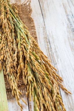 Beyaz ahşap masa arka plan üzerinde spike